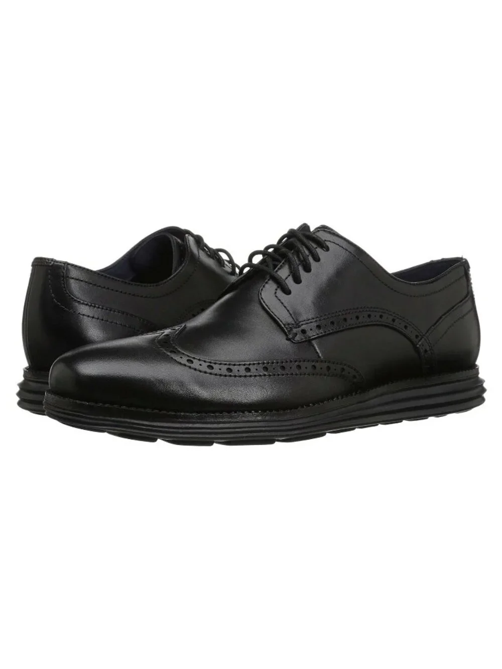 New! Cole Haan ØriginalGrand ShortWing Oxford Black Lace Up 8.5 M Leather DD40